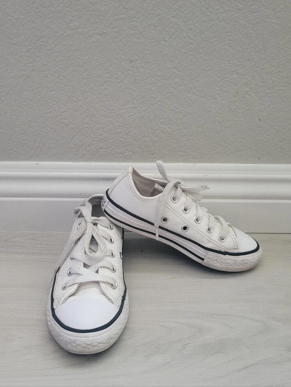 Converse Kids Low-Top Sneakers Size 11 Toddler Leather Classic White All Star